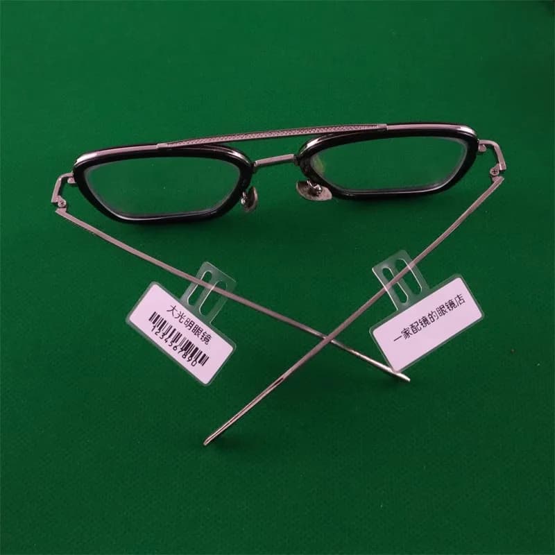 100 pezzi cartellino del prezzo in plastica striscia morbida etichette porta gioielli bigiotteria accessorio cornice ottica occhiali occhiali etichetta display