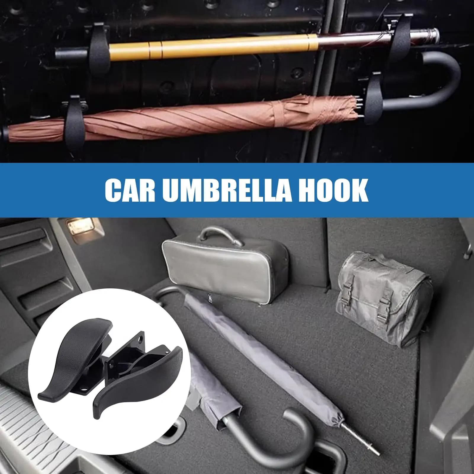 Gancio per schienale per seggiolino auto 2 pezzi/set ganci adesivi per bagagliaio organizer per sedile posteriore per ombrellone per auto accessori automobilistici