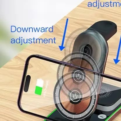 4IN1 Magnetic Wireless Charger Stand For iPhone 12 13 14 Pro Max Ambience Lamp Charging Station For Airpods Pro3 Watch 8 7 6 5 4