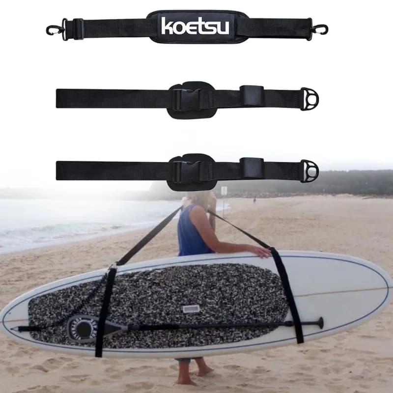 Cinghia Regolabile per Trasporto Tavola da Surf, Stand Up Paddleboard (SUP), Pinne da Surf, Pagaia, Wakeboard, Attrezzo per Surf e Kayak