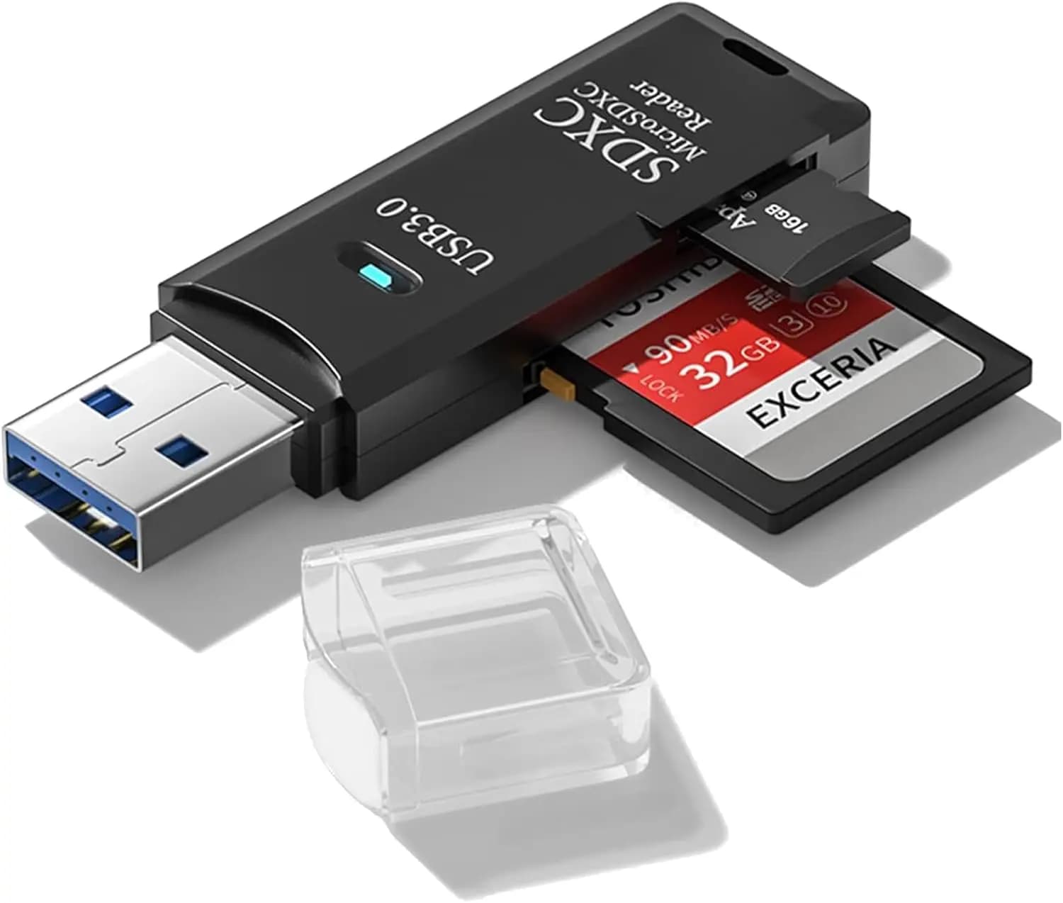 USB3.0 Micro SD Card Reader, 5Gbps 2-in-1 TF Card Reader to USB Converter,Wansurs Memory Card Reader for SDXC,SDHC,Micro SDXC