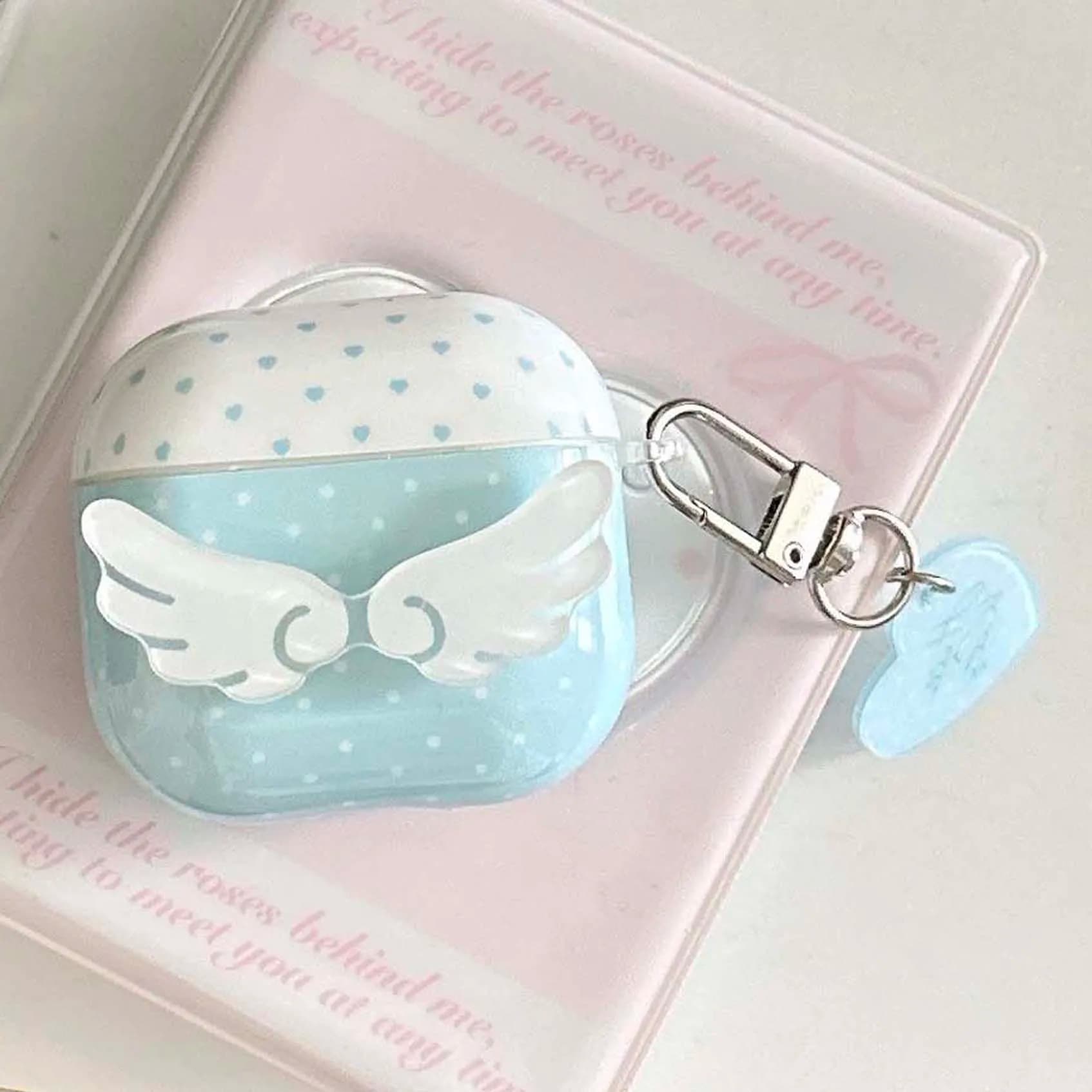 Ali 3D angelo ciondolo custodia per auricolari imd simpatico amore cartone animato scatola di ricarica bluetooth wireless per apple airpods 1 2 3 4 pro 2nd