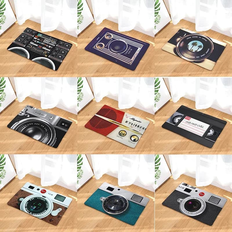 Tappetino per fotocamera Tappeto da pavimento antiscivolo Modello di nastro 3D Porta stampata per ingresso cucina bagno Decorazioni per la casa 40x60 50x80 cm