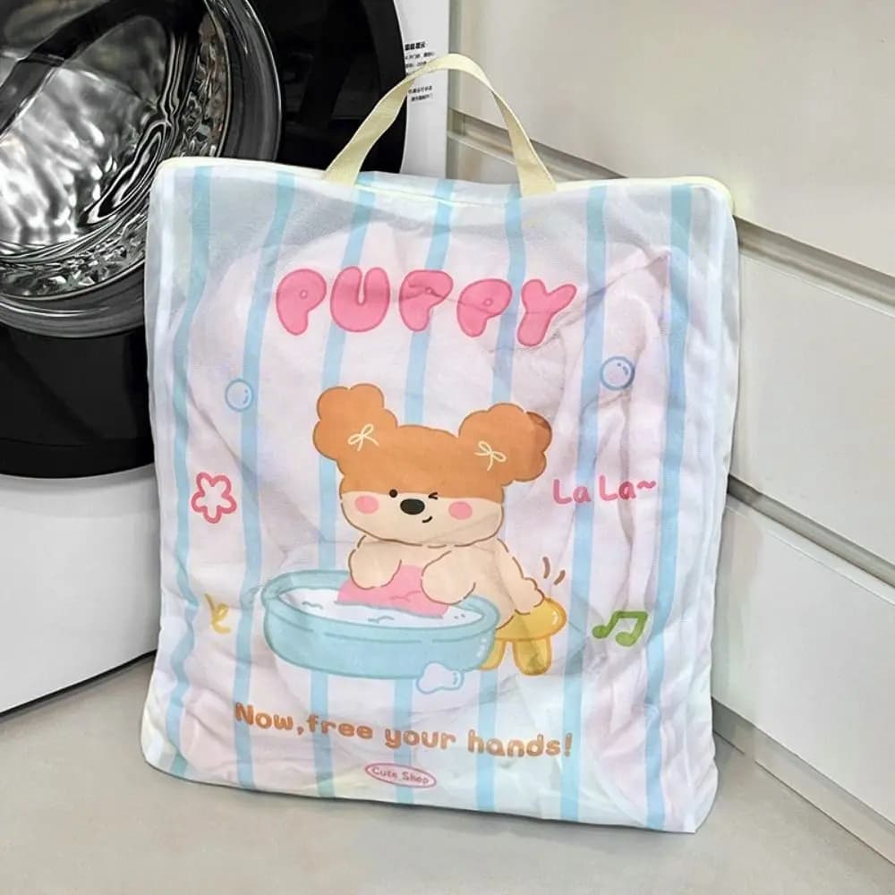 Set of 4 Bags for Bear Shaped Bucato, Anti-deformation, Anti-winding, Net Bag for Puppies with Protective Hinge