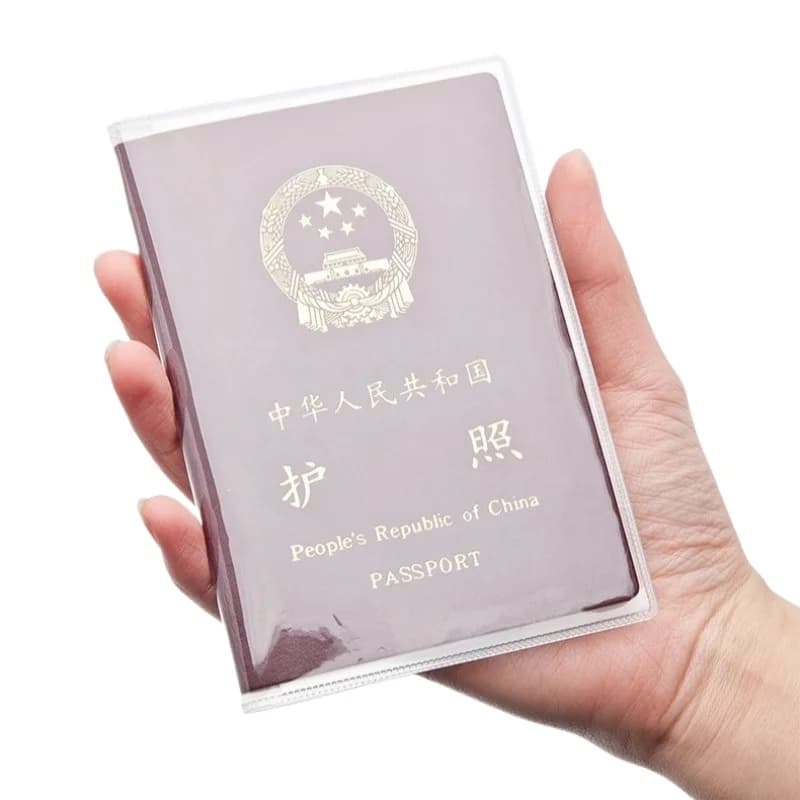 2 pezzi/set porta passaporto trasparente da viaggio impermeabile anty-sporco con slot per carta di credito ID organizer per custodia per passaporto
