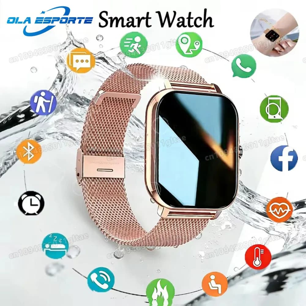 New Smartwatch 2026 with Android Phone Function, 1.44 Color Screen, Bluetooth Call, Oxygen Monitoring in Blood/Pression, for Men and Women