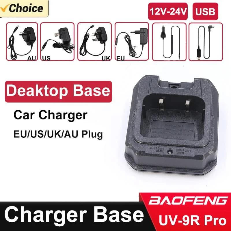 UV-S22 Pro V2 Caricabatterie Baofeng Dock batteria UV-9R Plus UV-9R PRO UV-68 UV-98 GMRS-9R UV-XR GT-3WP Walkie Talkie Radio accessorio