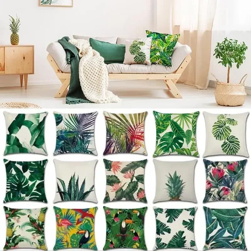 Piante tropicali Cactus Monstera cuscini decorativi estivi fodera per cuscino federa per decorazioni per la casa verde foglia di palma