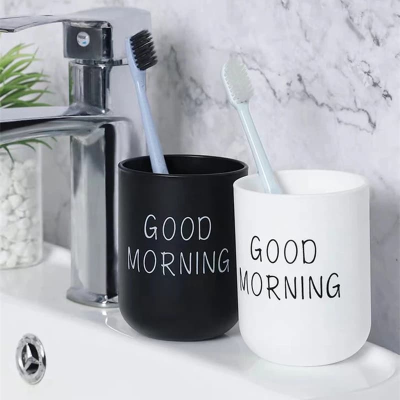 2 portable hand washing cups, plastic household hotel toothbrush holder, bathroom accessories, mouthwash cup 300ml