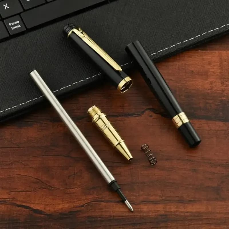 Metal Gel Pen Leak Resistant Inks Technology Ergonomic Neutral Signatures Pen For Long Writing 896C