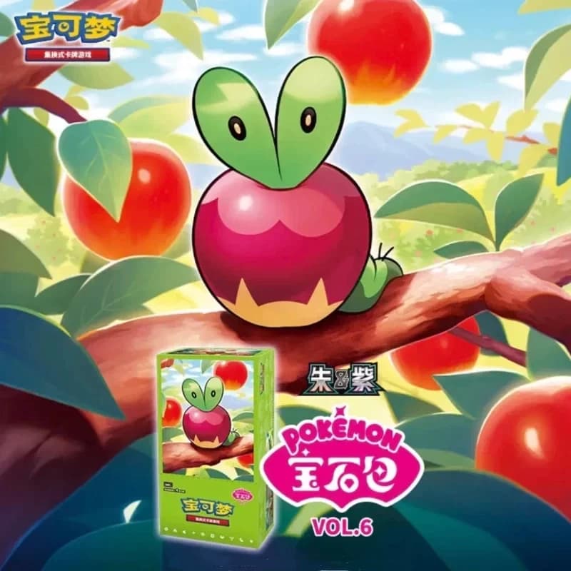 Pokemon TCG Simplified Chinese Gem Pack Vol.6 CBB6C Booster Pack Featuring Applin Rare Holo Art Cards Collectible Trading Card