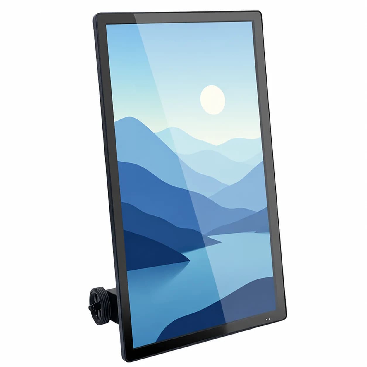 43in Indoor Battery-Powered A-Frame Digital Signage Portable Advertising Display with Mobile Stand, Lightweight & Rechargeable