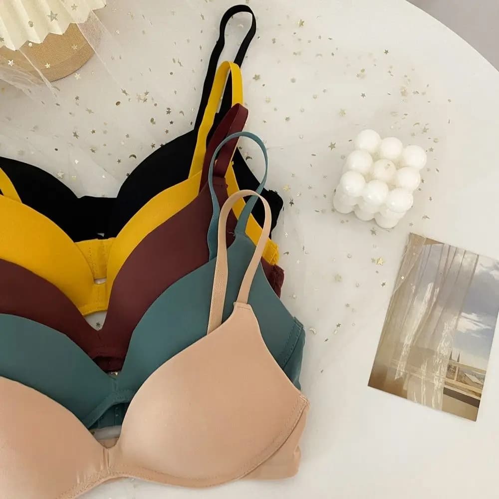 Comfortable Adjustable Push Up Bra Anti-sagging Shockproof Wireless Deep V Bra Lingerie Seamless Underwear Summer