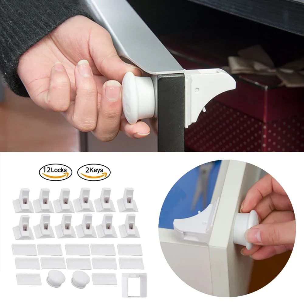 Limitatore magnetico per serratura di sicurezza per bambini Protezione per bambini Serratura di sicurezza per bambini Serratura invisibile Porta dell'armadio con chiusura per cassetto di sicurezza per bambini