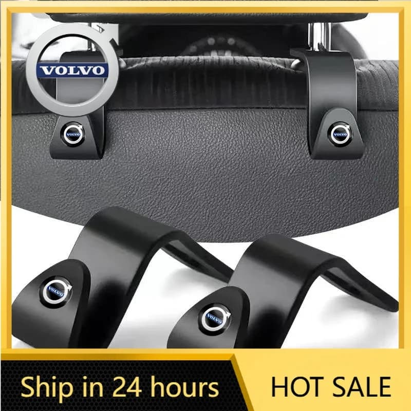 Copri Volante 2 Pezzi Ganci Poggiatesta Auto Organizer Posteriore per Volvo XC90 V90 V60 XC60 V40 S80 S60 S90 C40 XC40 V70 XC