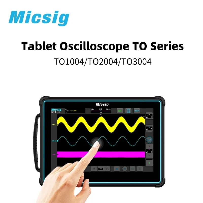 Micsig TO1004 TO2004 TO3004 Oscilloscopio digitale a schermo piatto Palmare portatile a quattro canali 300M Full Touch Tablet Strumento di test automatico