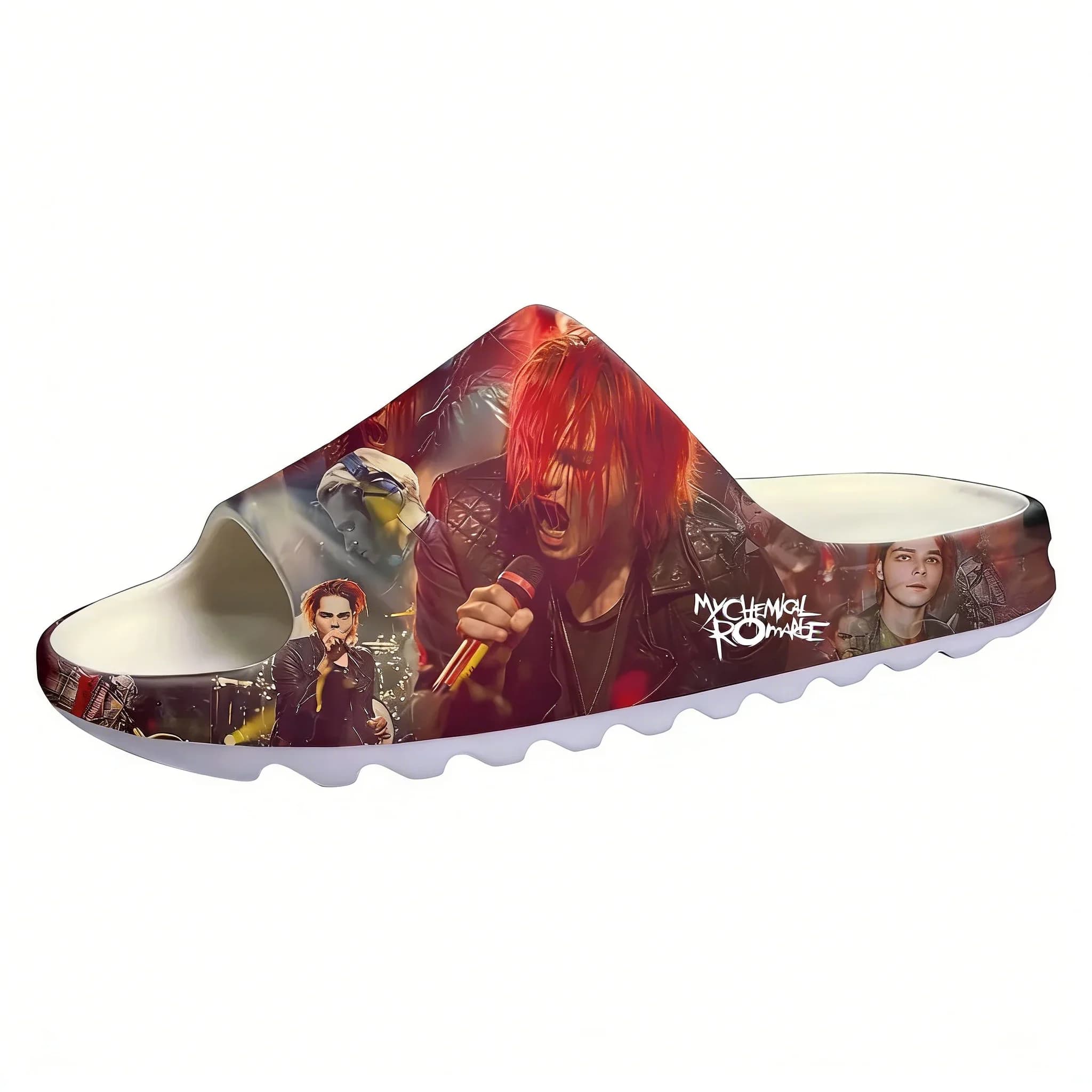 Ciabatte Morbide My Chemical Romance per Uomo, Donna e Ragazzo, Sandali da Casa Personalizzabili, Scarpe da Bagno e Spiaggia