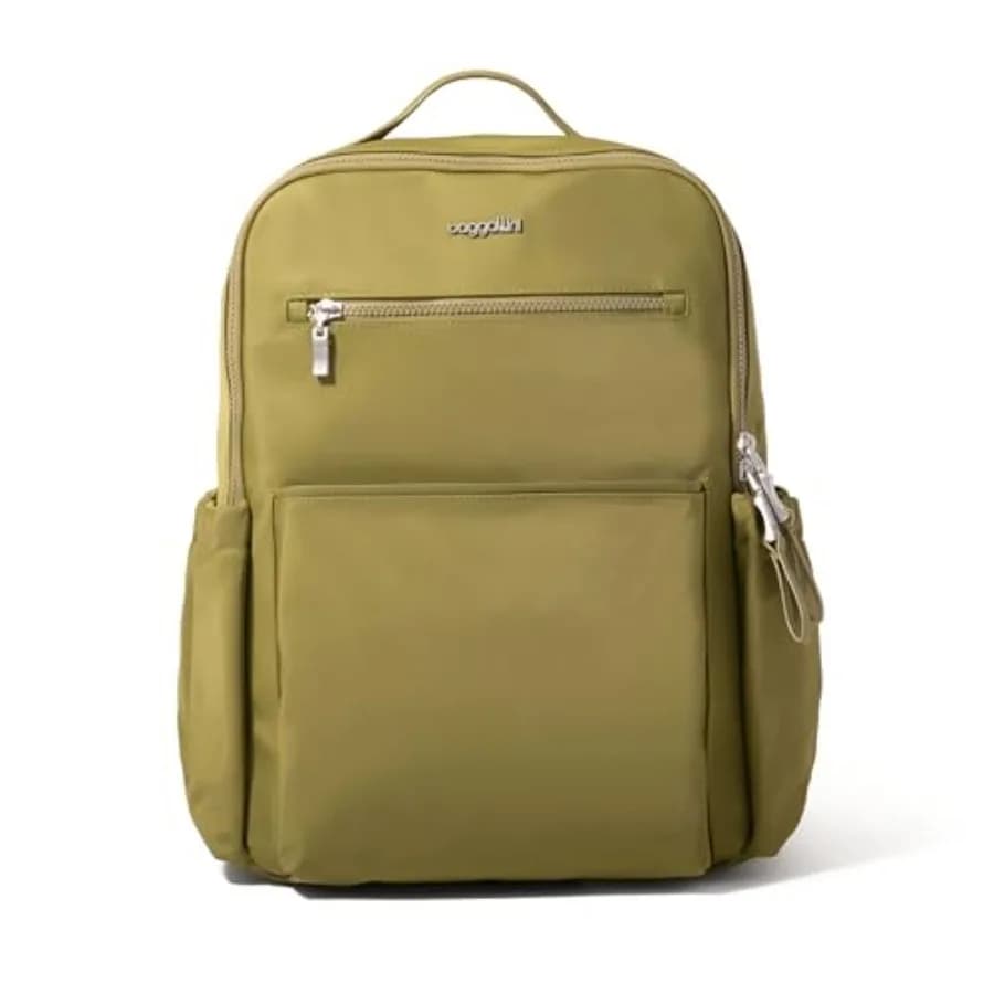 Expandable Laptop Backpack Tribeca 15x11 Inches, RFID Protective Light Bag for Computers in Black, for Work and Travel with Baggage