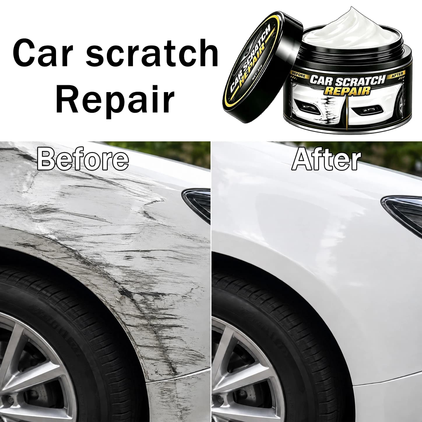 Auto Paint Scratch Repair Wax - Car Body Scratch Remover & Polish, Restore Shine, Easy Application