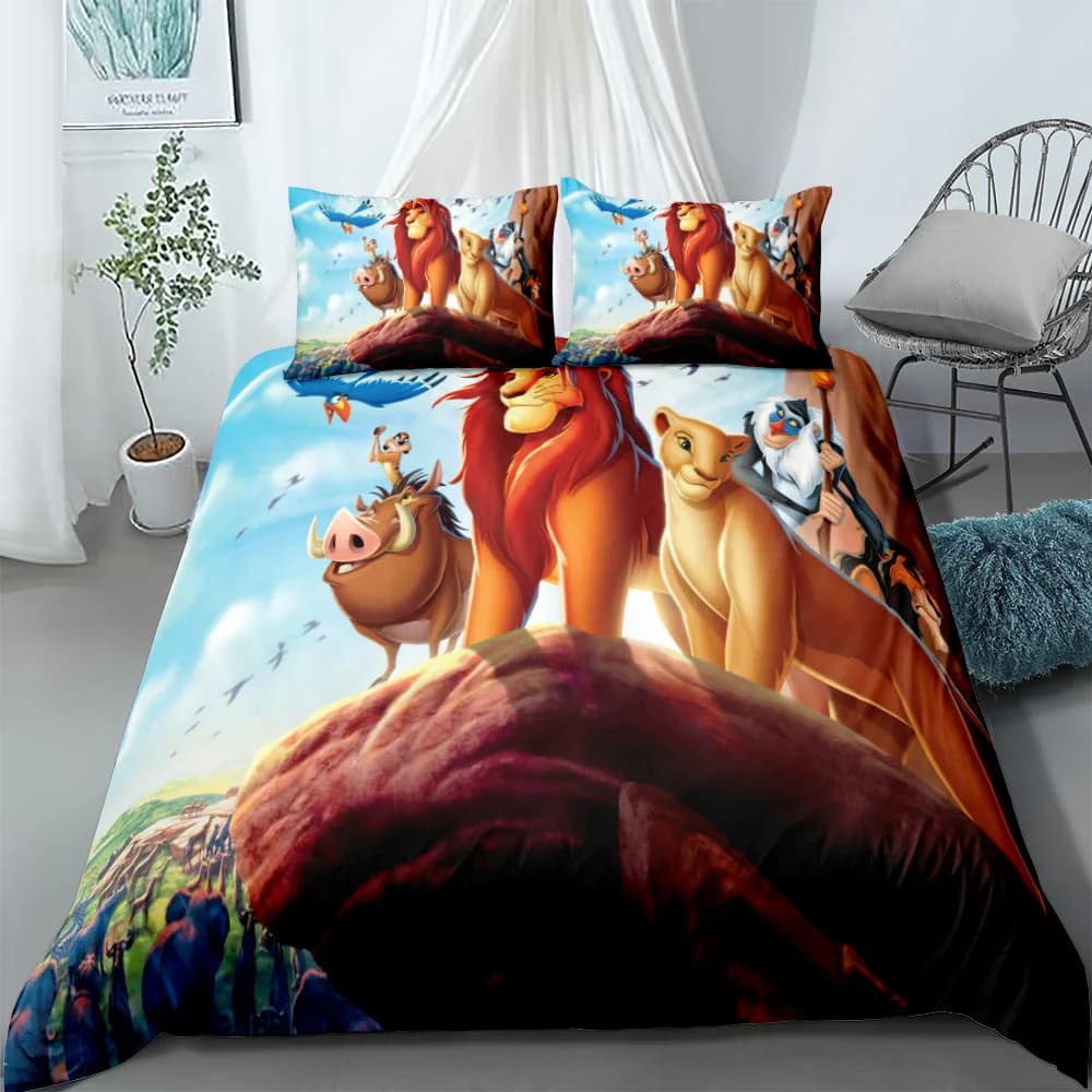 Set Copripiumino per Bambini Il Re Leone, Set Biancheria da Letto Singolo, Matrimoniale, King, Twin, Full, Queen
