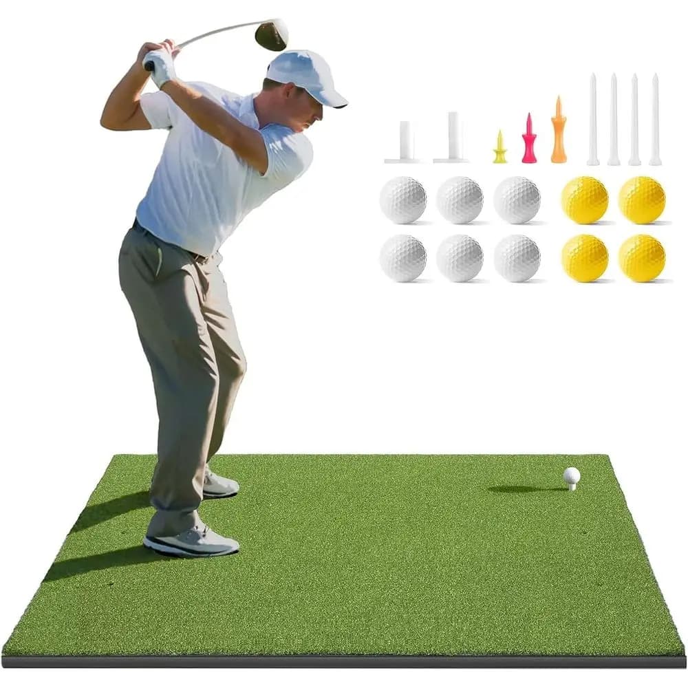 Tappetini da Golf Elite 5x4 o 5x5 con 10 Palline e 9 Tee per Allenamento Intensivo - Uso Interno/Esterno