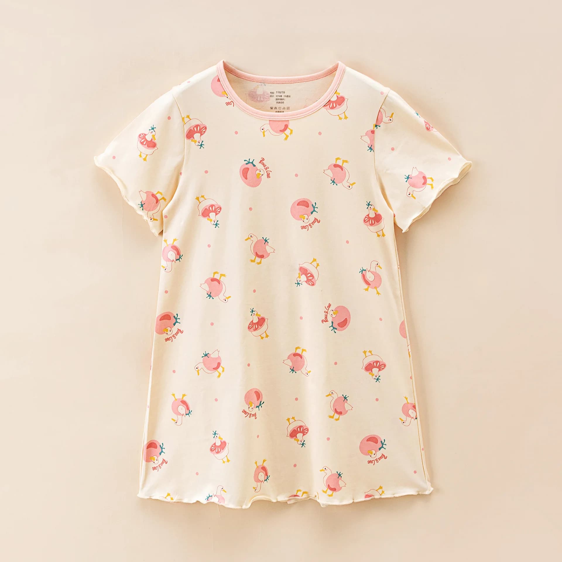 new delivery children clothes baby cartoon summer short sleeve pajama Nightdress 95%cotton soft home clothes students 100-150