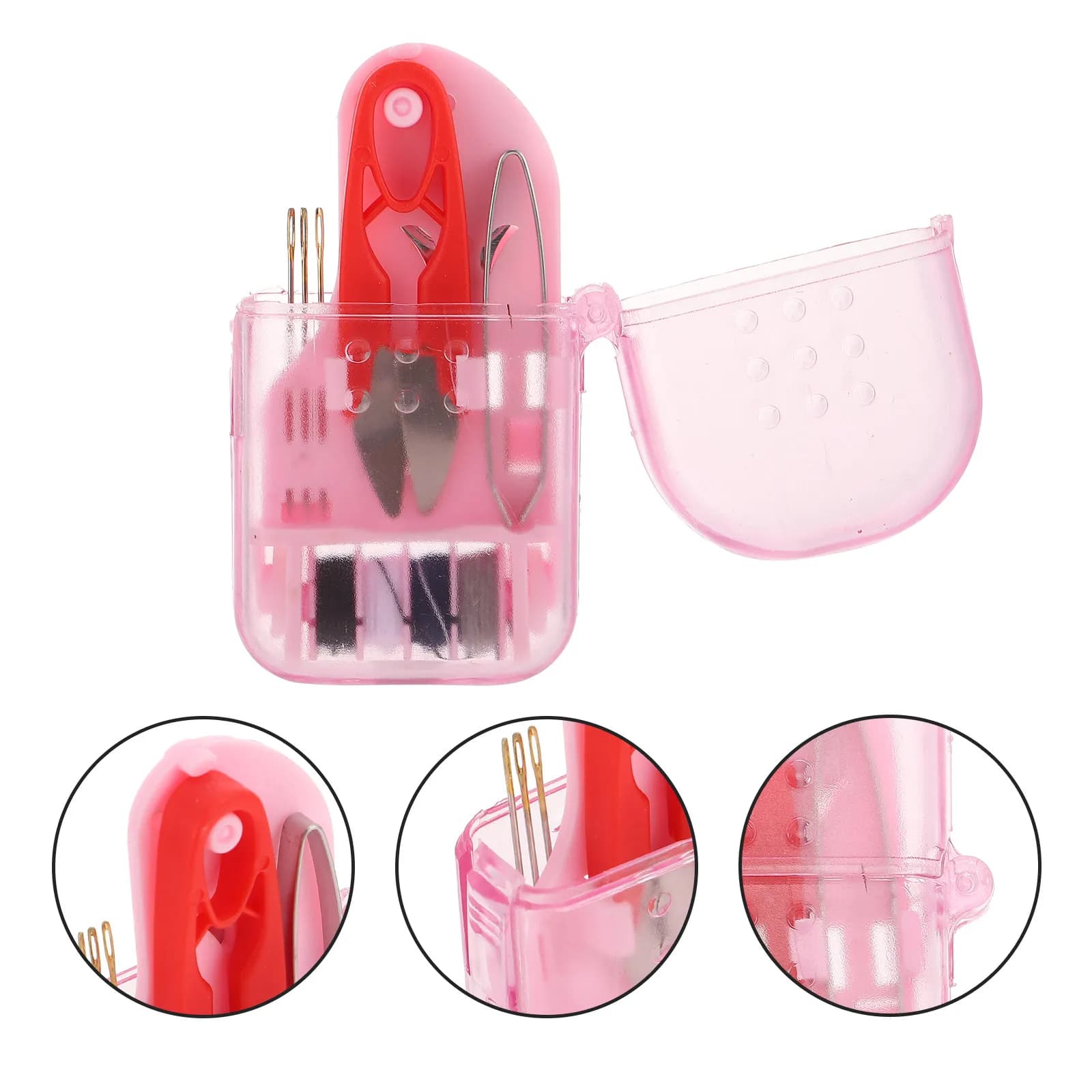 Set di 1 Scatola Portaoggetti Multifunzione per Cucito, Kit Compatto e Leggero per Lavori di Cucito a Mano, Quilting e Decorazione
