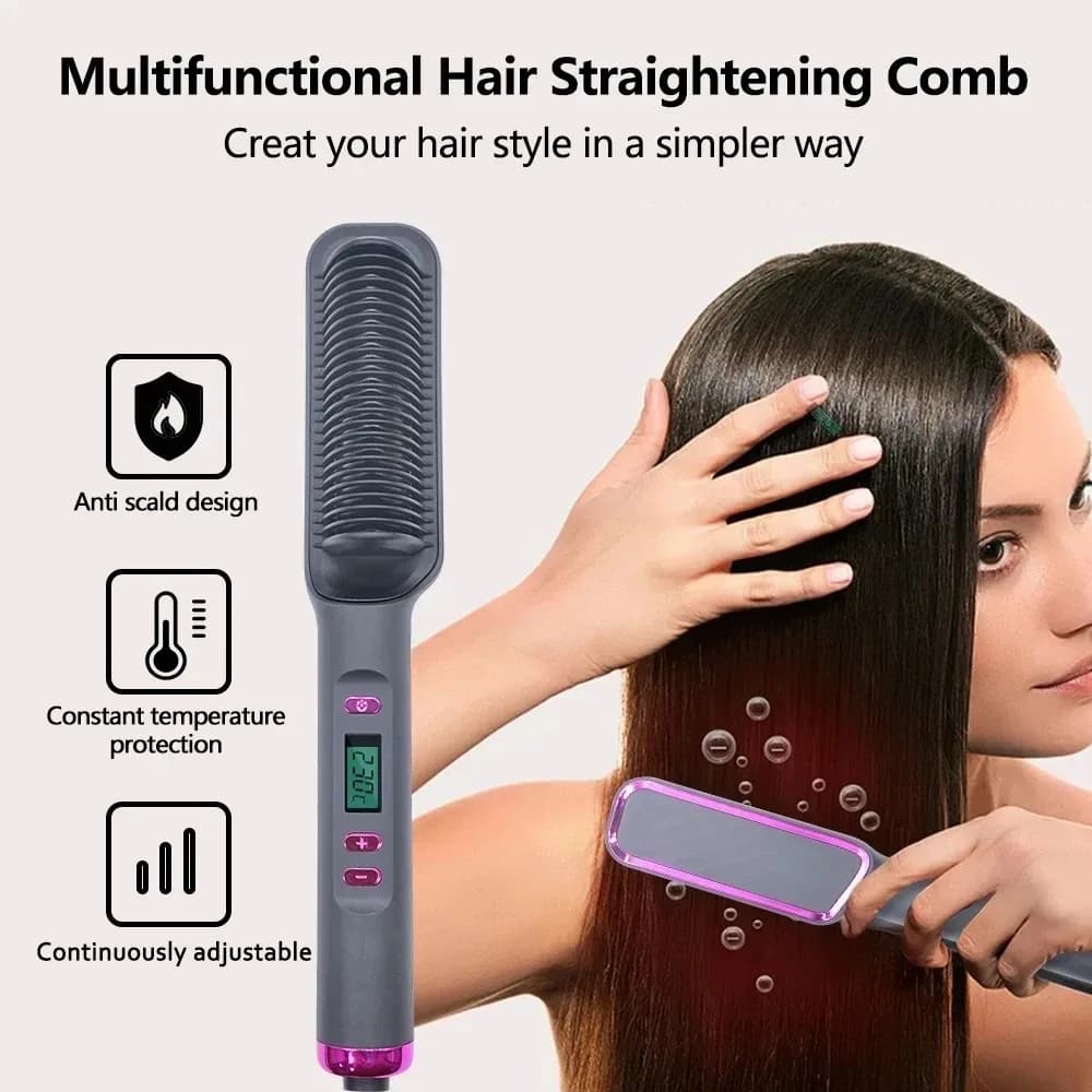 Hair slab Heating Hot comb plate Electric hair plate Multifunctional curly hair brush Iron brush Bigodino comb