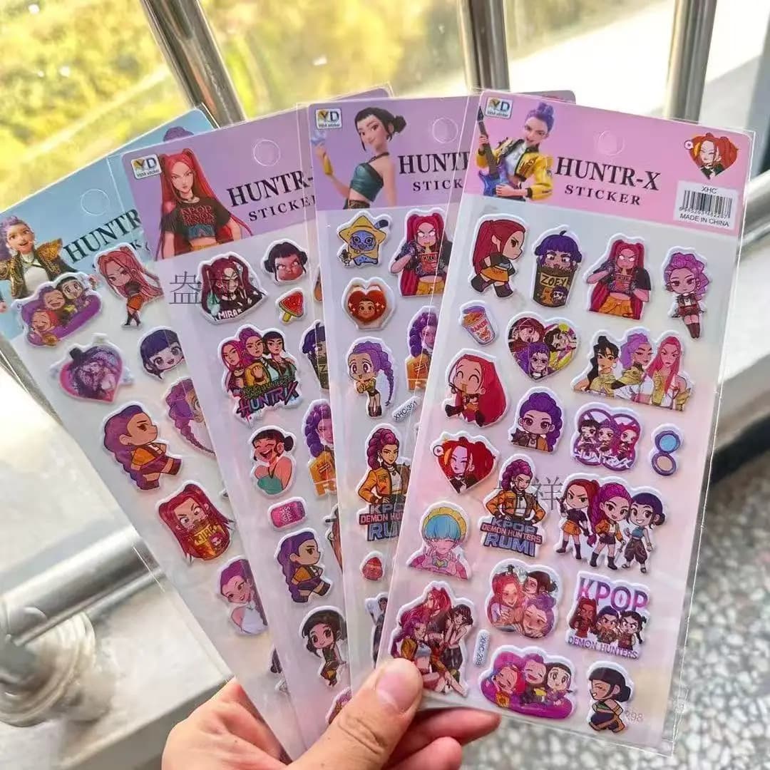 2026 NEW Anime K-POP Cartoon Foam Puffy Stickers for Luggage Phone Notebook Reward Stickers Kids Toy Gifts Party Favors Decorat