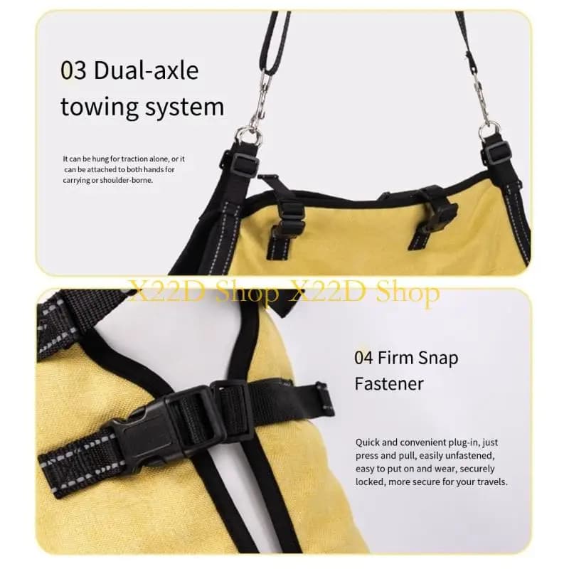X22D Adjustable Strap Dog Lift Harness For Senior Pet with Shock Absorbing Padding Full Body Support Outdoor Activity Slings