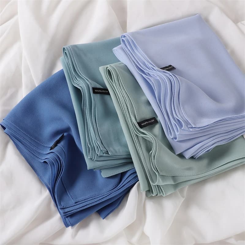 Nuovo Perla Chiffon Hijab Vite Industria Pesante Ricamo Bordo Del Merletto Sciarpa Lunga Sciarpa Luce Foulard Scialle Turbante Hijab per Le Donne