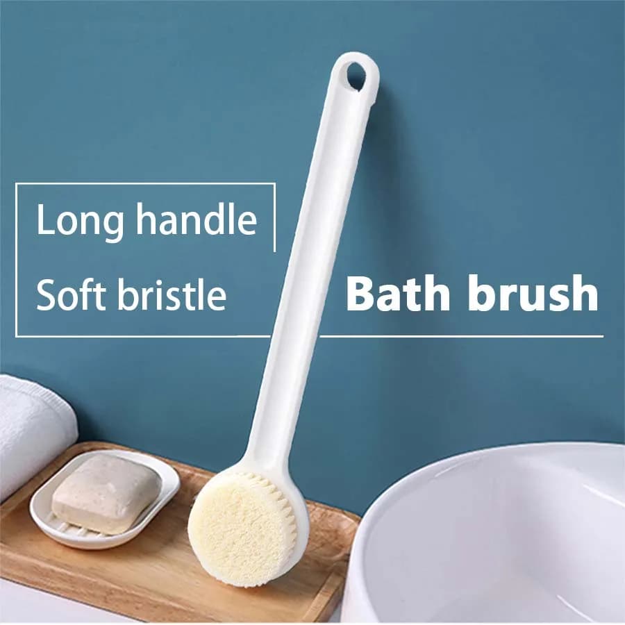 Long Handle Bath Brush, Soft Bristle Bath Brush, Exfoliating, Back Massage, Body Back Cleaning