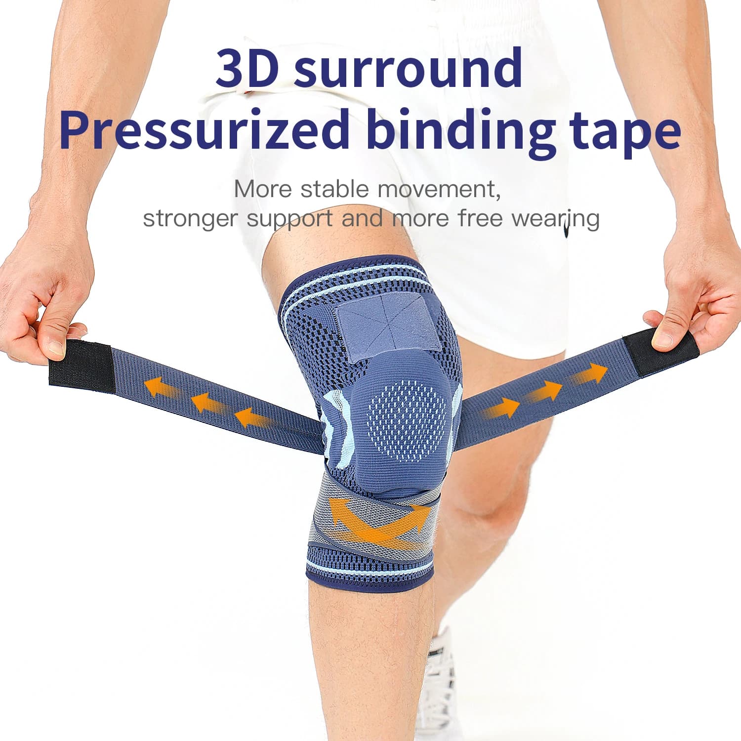 1 Pezzo Supporto per Ginocchio con Cinghie, Fascia Compressiva per Uomini e Donne, per Lesioni al Menisco, Artrite, Sollievo dal Dolore Articolare Sportivo