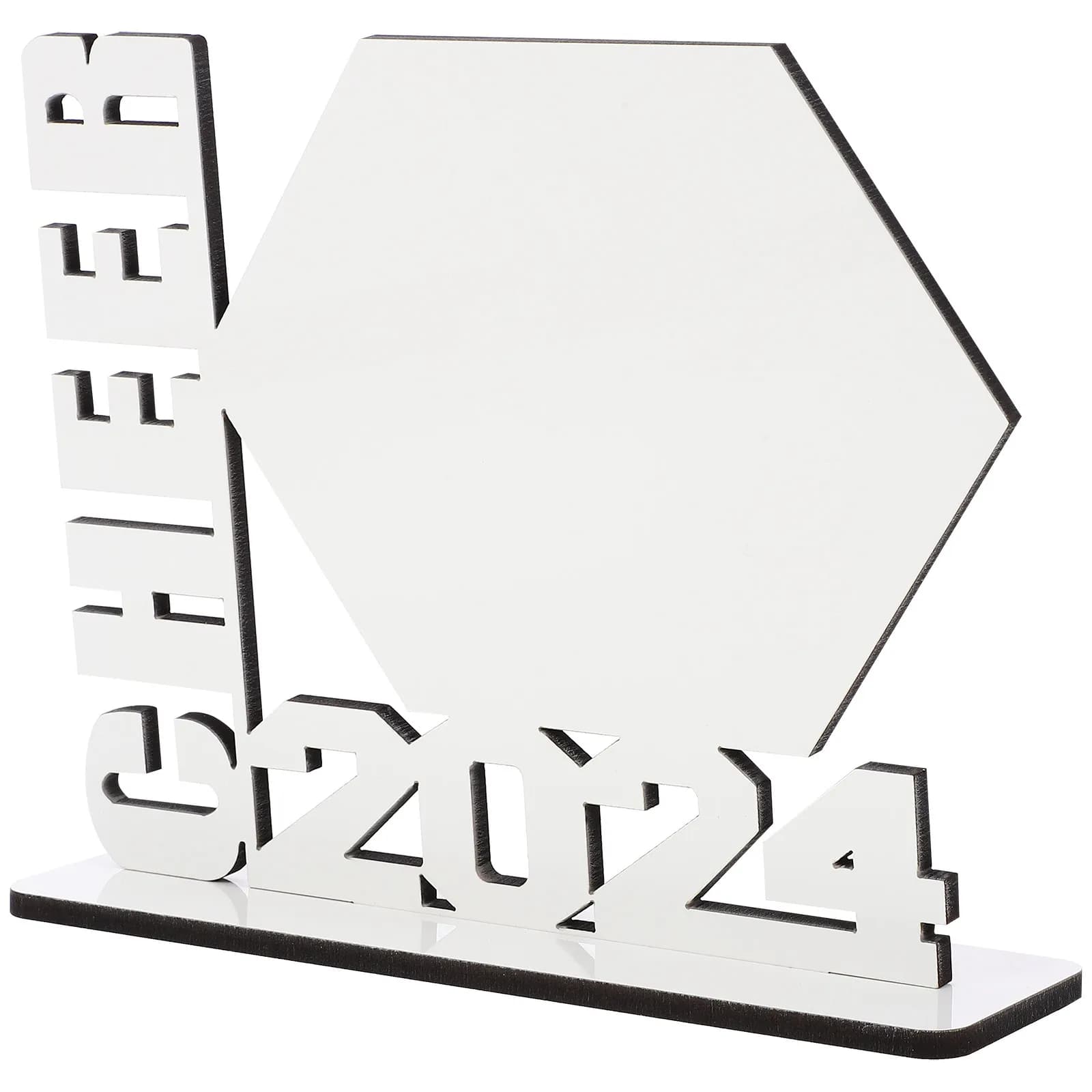 Graduation Themed Sublimation Blank Picture Frame DIY Table Sign Centerpiece for Home Office Restaurant Party Decoration Craft