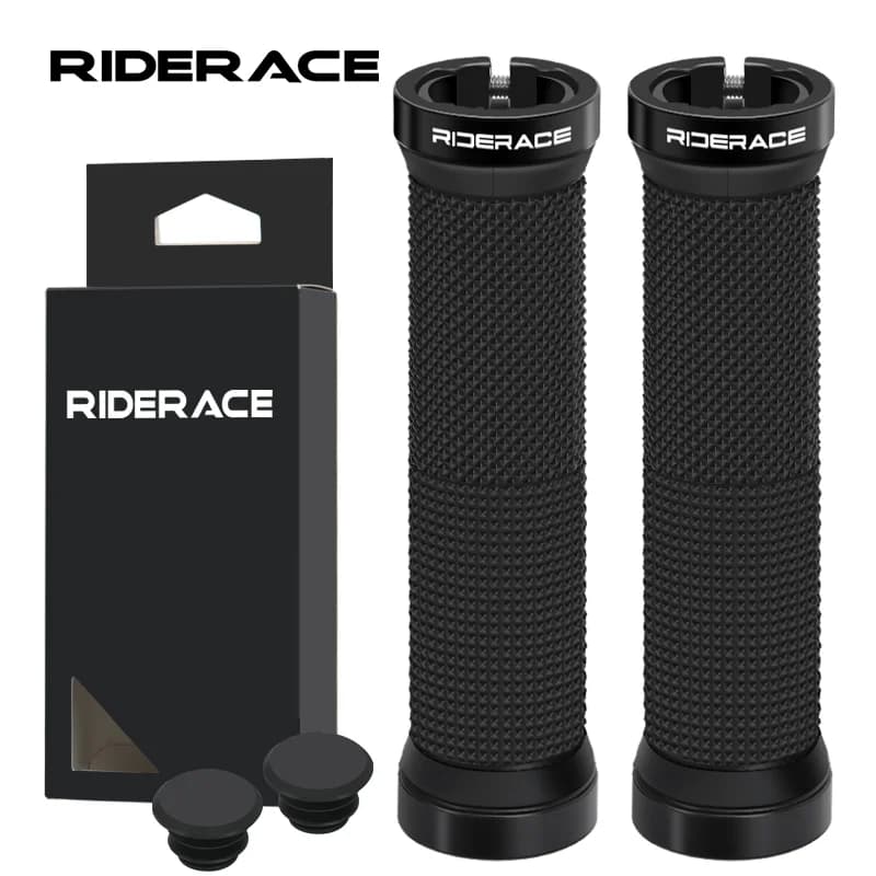 Mountain Bike Grips Bilateral Lock Ergonomic Rubber Non-Slip Shockproof Bicycle Handlebar Cover For BMX Cycling Accessories