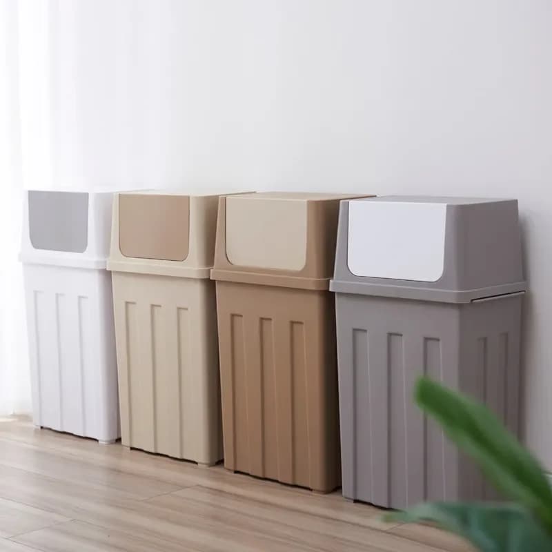 Large Capacity Trash Can for Commercial Office Dormitory Corridor School Kitchen Living Room Hotel Restaurant Food Waste Home
