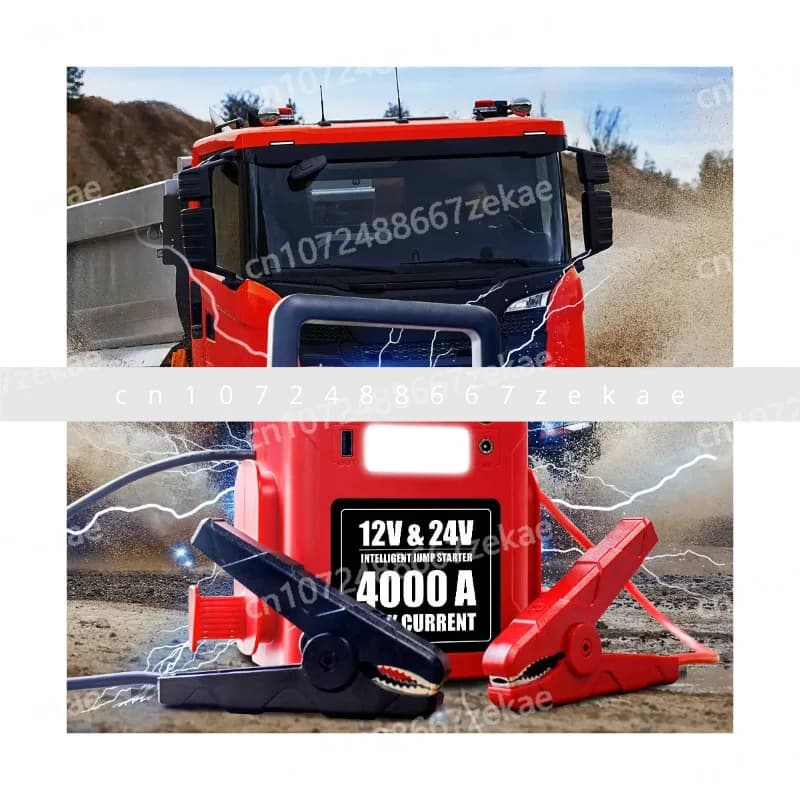 Avviatore di emergenza per auto 12v/24 Power Bank professionale 56000mAh 4000A Batteria di avviamento per camion