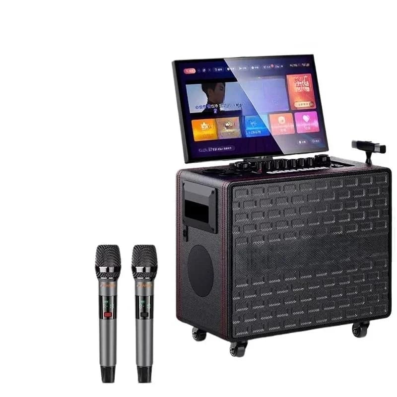 Outdoor mobile square dance stereo with display screen, subwoofer karaoke all-in-one machine, Bluetooth speaker optional