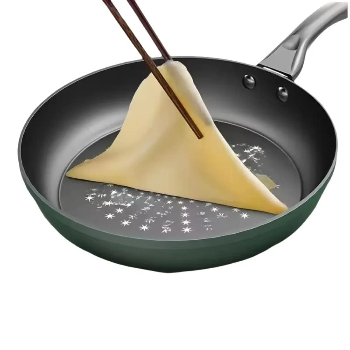 1PC Non-Stick Frying Pan for Home Use Perfect for Steak Eggs Pancakes Deep Frying Compatible with Gas Stove Induction Cooktop
