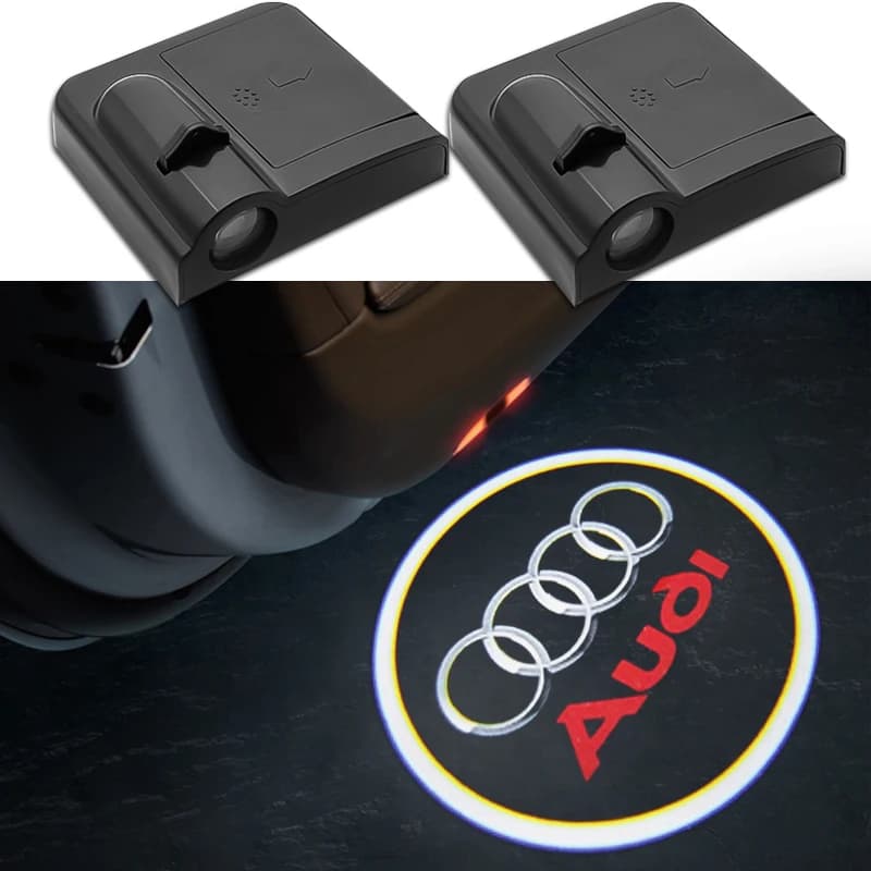 Car styling Door LED Wireless Welcome Light Logo For Audi Sline RS A3 A4 A5 A6 A7 A8 S3 S4 Q2 Q3 Q5 Q7 S6 RS3 RS5 Auto Projector