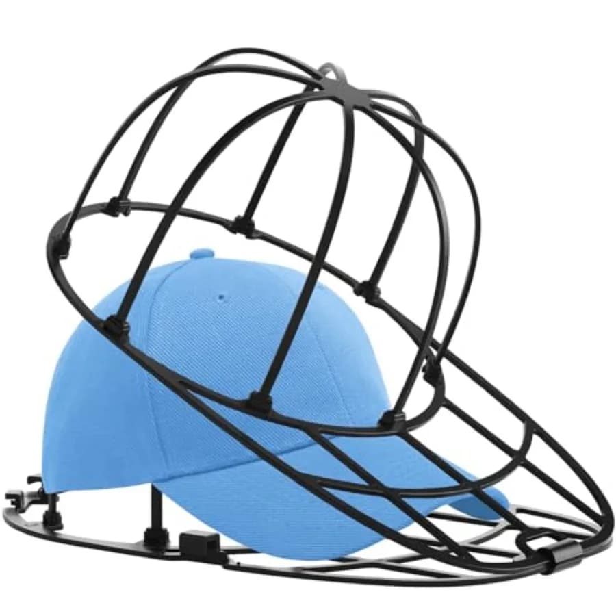 Hat Washer Cage for Baseball Caps Washing Machine Dishwasher Cap Cleaner Frame Washing for Adult Ball Hats Black-1Pack