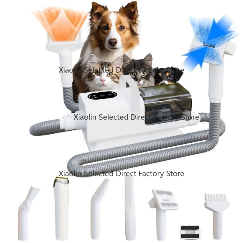 Pet Grooming Vacuum Cleaner Kit 11000PA Strong Suction Dog Cat Hair Trimming Care Tool