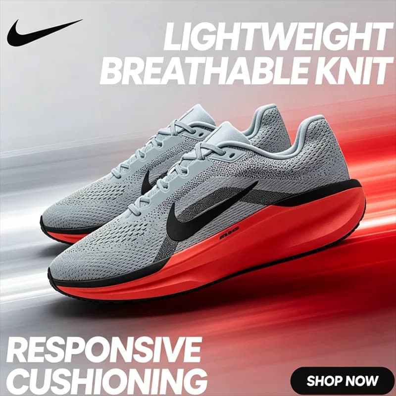 Scarpe da Corsa Nike Sport 2026 per Uomo, Traspiranti in Mesh con Cuscinetto d'Aria, Suola in Gomma Schiumata, Sneakers Riflettenti FJ9509-008