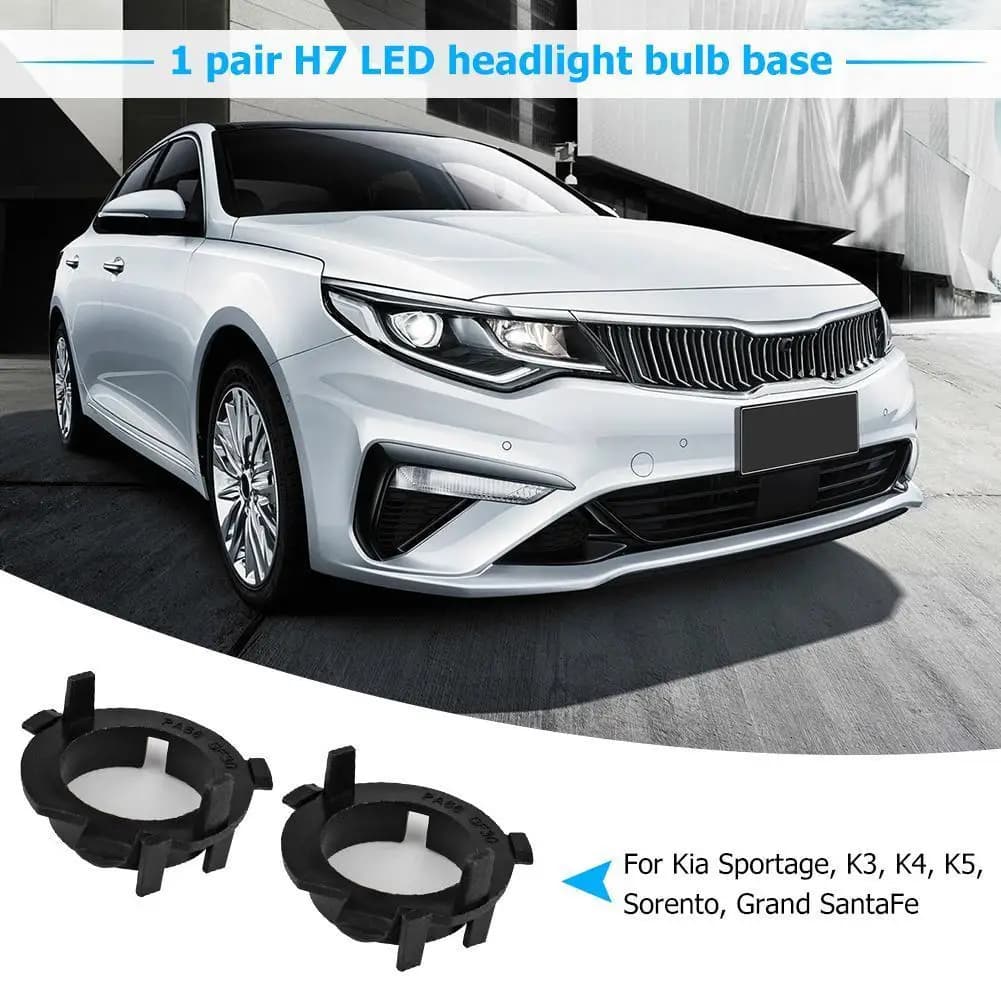 1 paio H7 LED faro lampadina adattatore accessori auto portalampada in plastica presa base parti di ricambio per Hyundai Nissan Kia