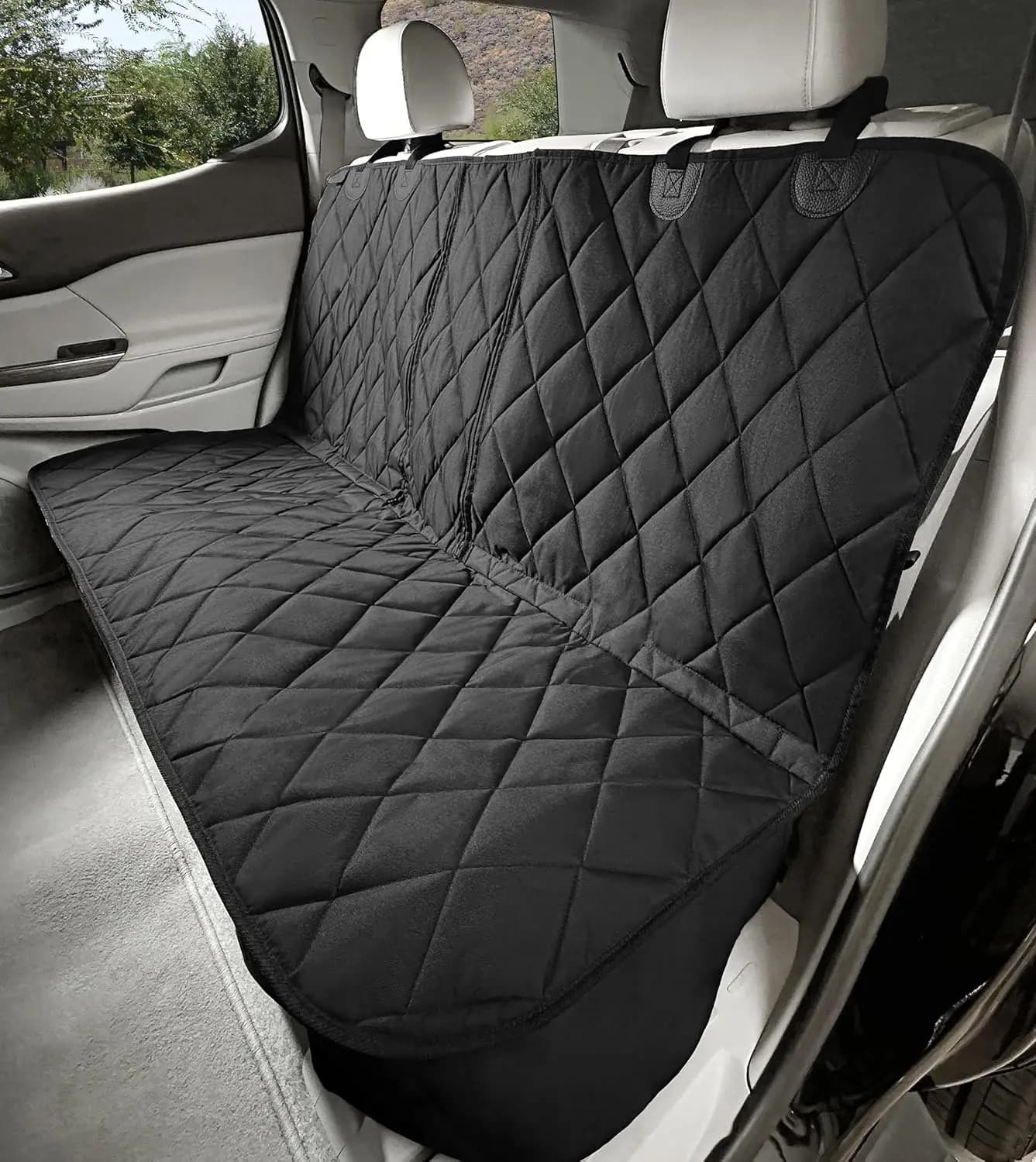 Coprisedile Impermeabile per Cani per SUV, Camion e Auto - Antiscivolo, Facile da Installare, Adatto a Sedili Divisibili 60/40 con Cintura Centrale