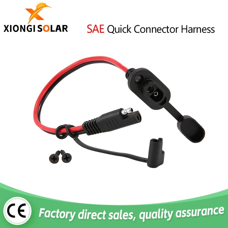 Cablaggio connettore rapido SAE 12AWG 33CM/cavo di prolunga SAE impermeabile Porta a parete laterale per generatore di pannelli solari Caricabatteria per auto