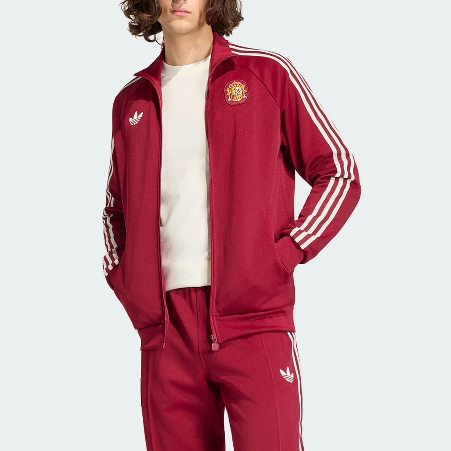 Adidas genuine clover men's retro striped casual knitted jacket JZ2254