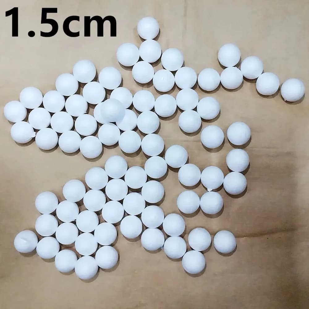 1cm 1.5cm 2cm 2.5/3cm White Modeling Polystyrene Foam Ball Decoration Supplies Decorative Ball Filling Mini Beads