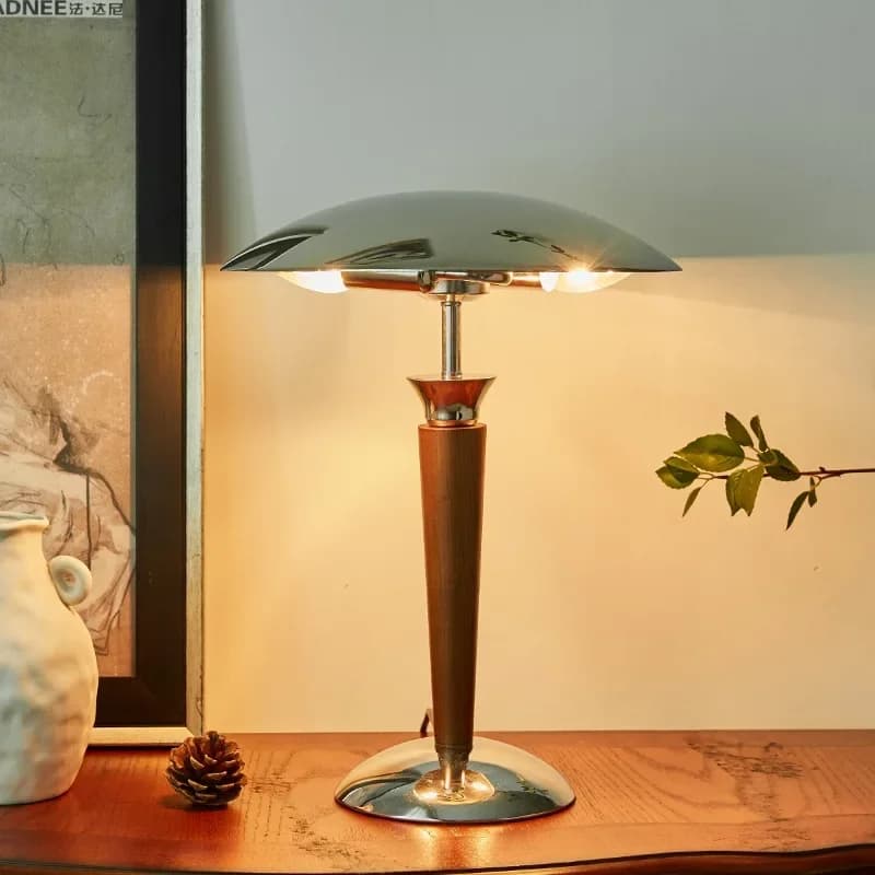 Solid Wood Antique Led Floor Lamp Living Room Sofa Atmosphere Light Retro High-end Luxury Homestay Bedroom Study Table Lighting