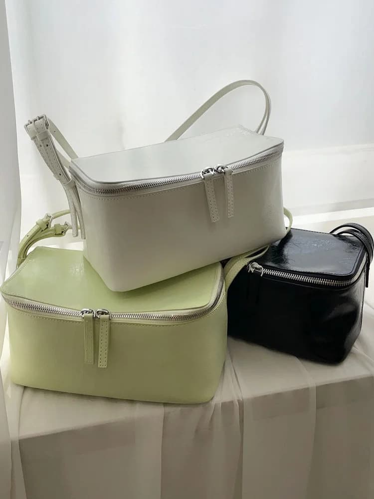 Borsa da donna Nuo Xiaola Authentic Brand LE Primavera 2026 a tracolla con cerniera, porta pranzo, stile casual e semplice
